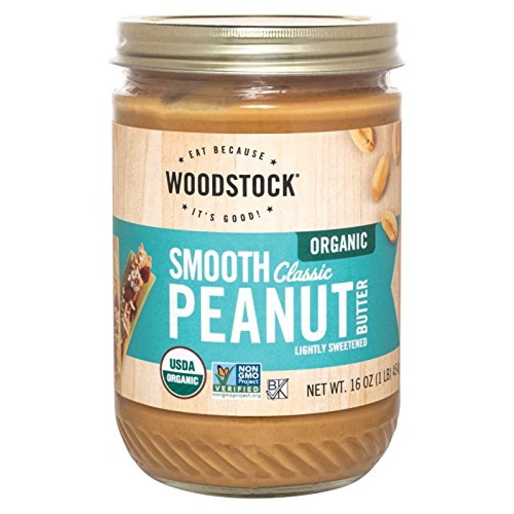 Woodstock Org Classic Smooth Peanut Butter (12x16 Oz)