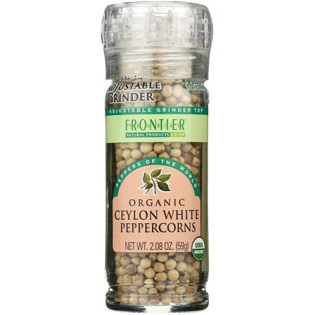 Frontier Organic Ceylon White Peppercorns (6x2.08Oz)