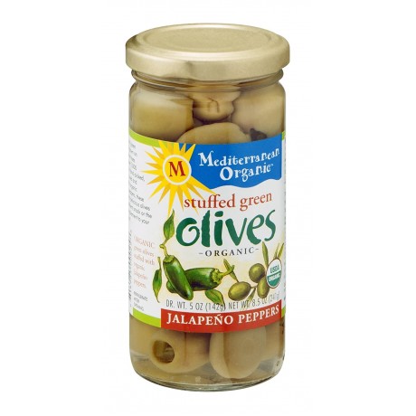 Mediterranean Organics Org Green Stuffed Jalapeno Olives (12x8.5 Oz)