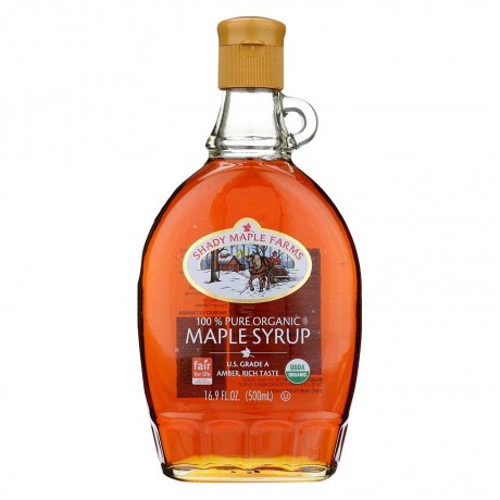 Shady Maple Farms Grade a Dark Maple Syrup Glass (12x16.9 Oz)