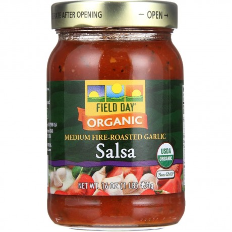 Field Day Organic Fire Roasted Garlic Salsa (12x16Oz)