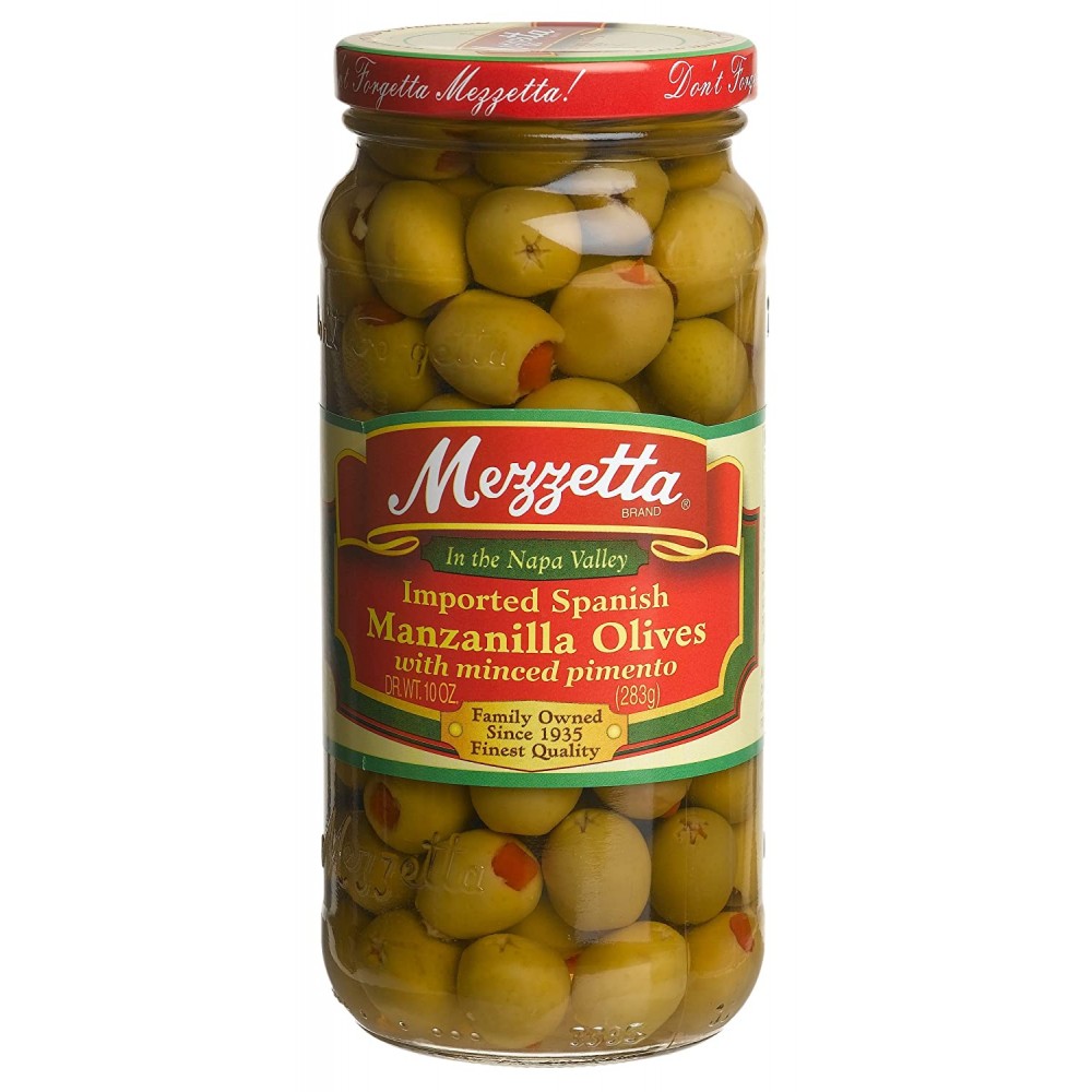 Mezzetta Spanish Manzanilla Olives With Pimento (6x10Oz)