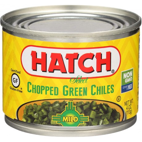 Hatch Farms Peeled Chopped Green Chiles Mild (24x4 Oz)