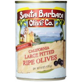 Santa Barbara Black Large Pitted Olives (12x6 Oz)