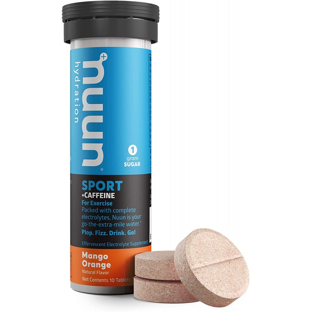 Nuun Active Hydration Energy: Hydrating Electrolyte Tablets, Mango Orange (8X10 Ct)