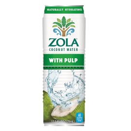 Zola Brazilian Fruits Nat Coconut Water W/Pulp (12x17.5OZ )