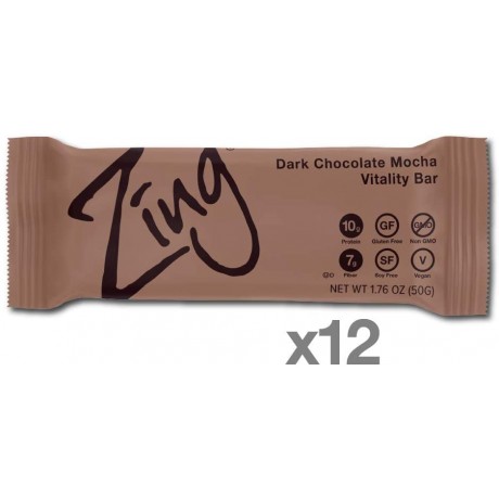 Zing Dark Chocolate Mocha Bar (12x1.76 OZ)