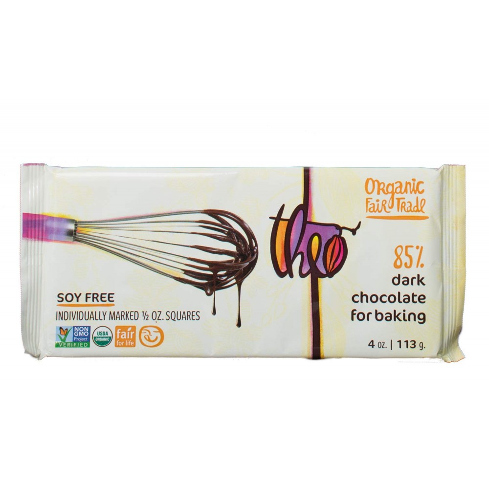 Theo Chocolate Organic 85% Dark Chocolate (10x4 OZ)