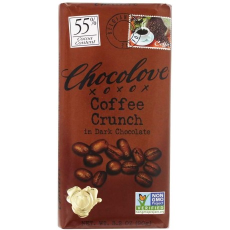 Chocolove Lov Coffee Dark Chocolate Bar (12x3.2OZ )