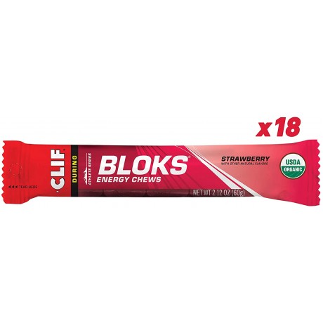 Clif Bar Strawberry Clif Bar Shot Blok (18x2.1 Oz)