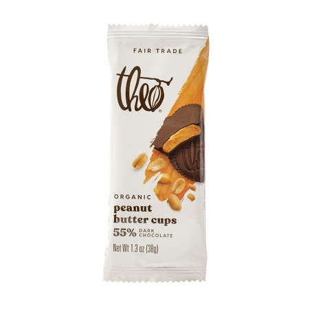 Theo Chocolate Dark Chocolate, Peanut Butter Cups (12x1.3 OZ)