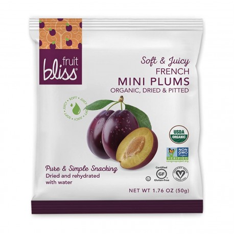 Fruit Bliss Organic Mini French Agen Dried Plums (12x1.76 OZ)