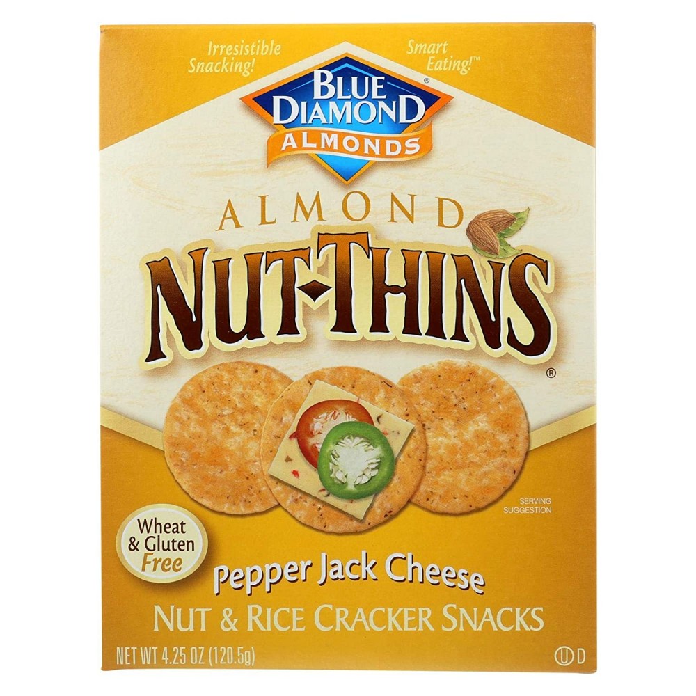 Blue Diamond Nut Thins Pepperjack Cheese Crackers (12x4.25Oz)