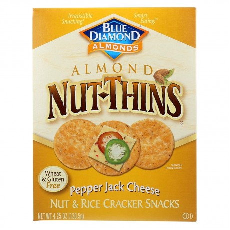 Blue Diamond Nut Thins Pepperjack Cheese Crackers (12x4.25Oz)