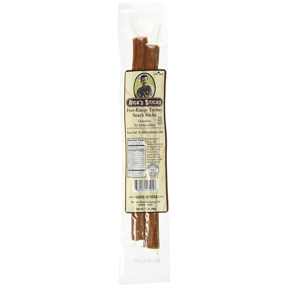 Nick's Sticks Free Range Turkey Snack Sticks (25x1.7 OZ)