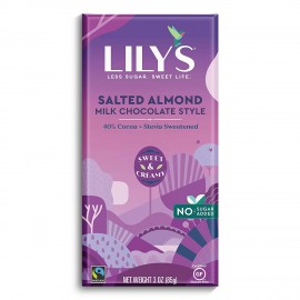 Lily's Sweets Milk Choc Salted Almonds, 40% (12x3 OZ)