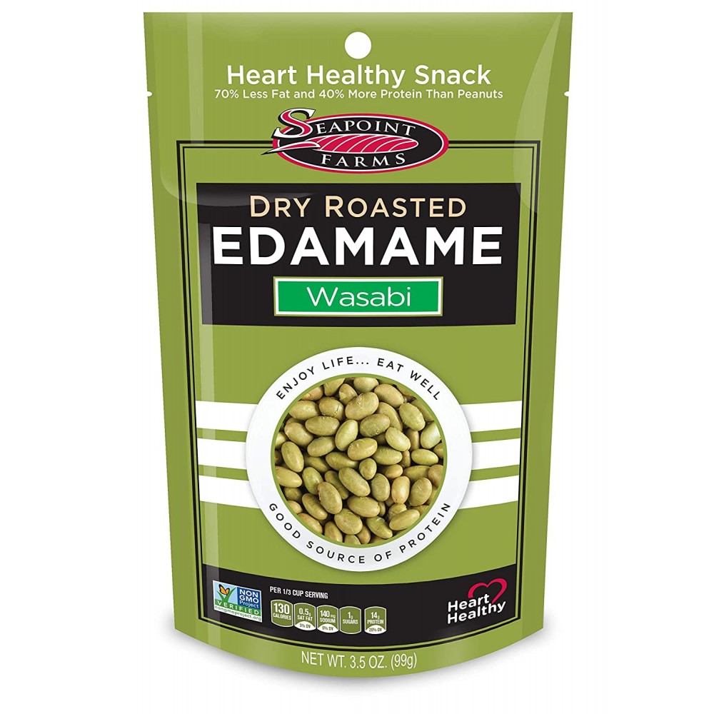 Seapoint Farms Wasabi Dry Roasted Edamame (12x3.5 Oz)