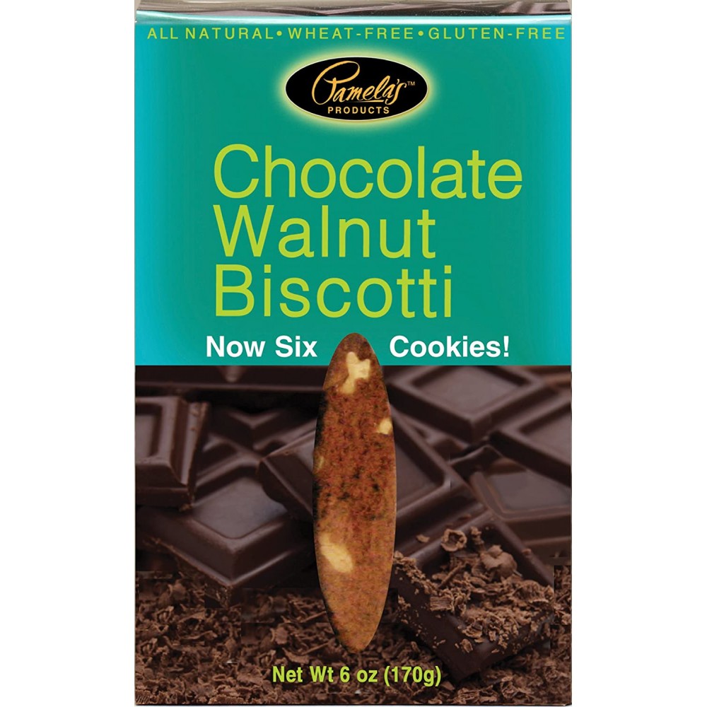 Pamela's Chocolate Walnut Biscotti Gluten Free (8x6 Oz)