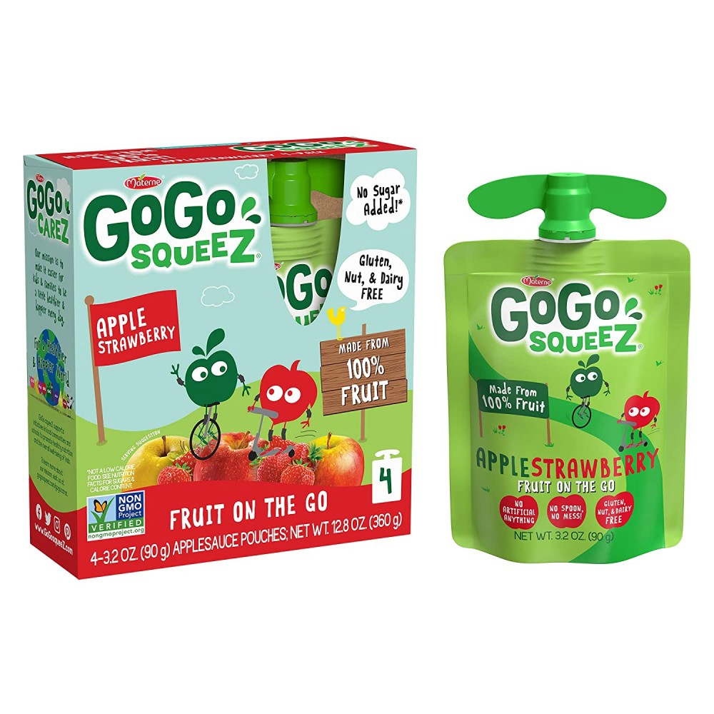 Gogo Squeez Og1 Apple Strawberry(12x4Pack)