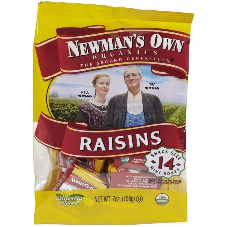 Newman's Own Organics Raisins Mini Boxes (12x14x.5 Oz)