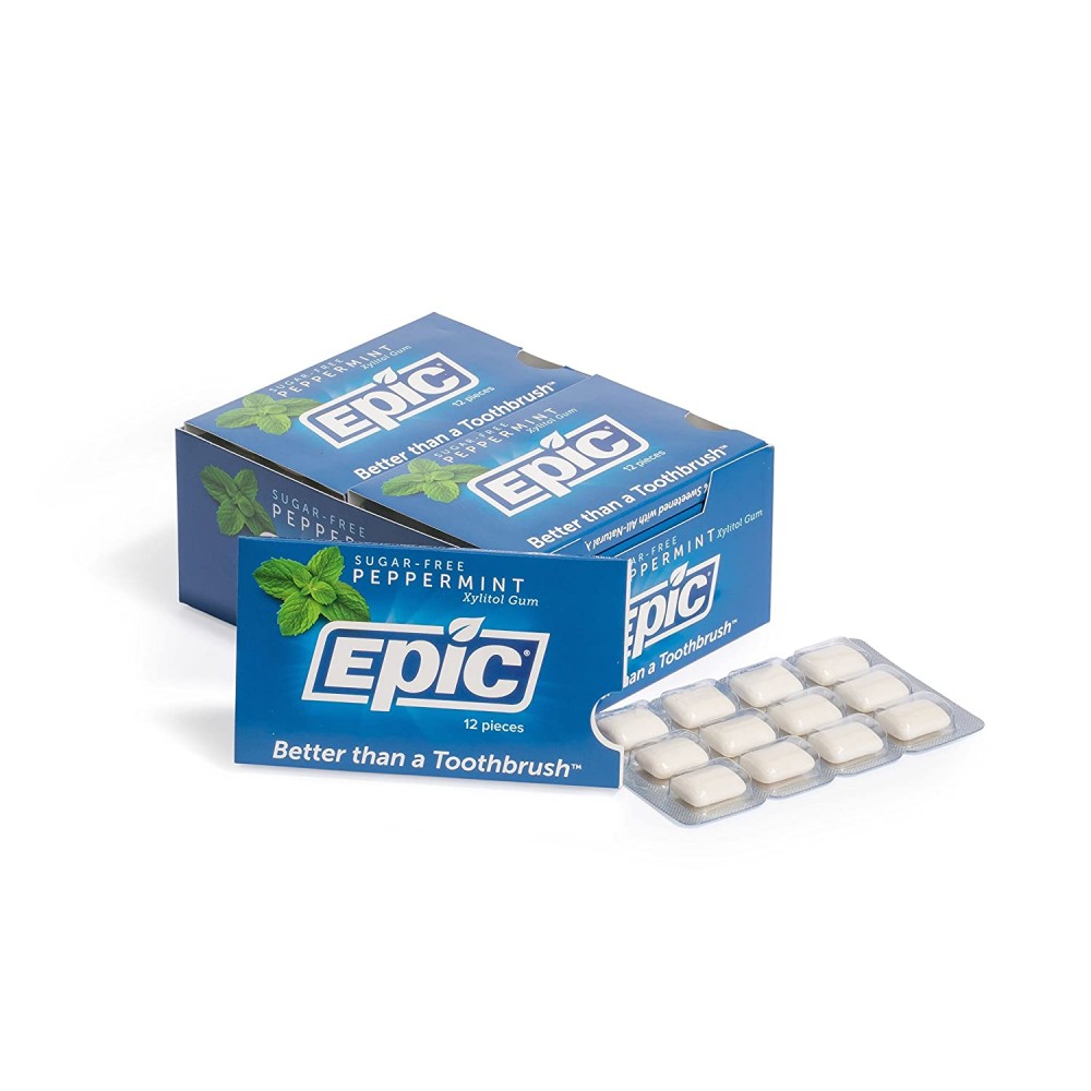 Epic Dental Xylotol Gum Peppermint (12x12 CT)