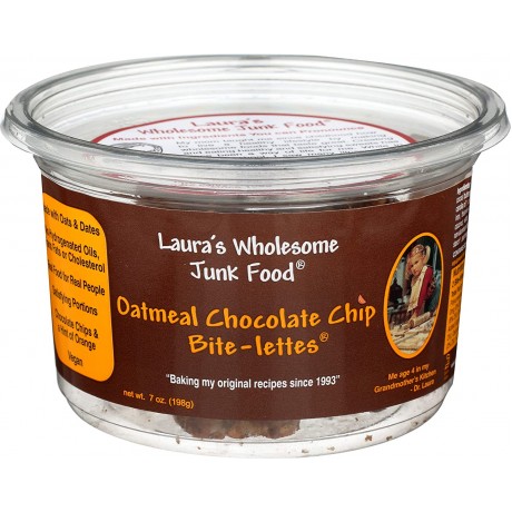 Laura's Wholesome Junk Food Bite-Lettes Oatmeal Chocolate Chip (6x7Oz)