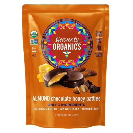 Heavenly Organics Almond Chocolate Honey Patties (6x4.66 OZ)