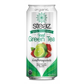 Steaz Energy Lime & Pomegranate Iced Green Tea (12x16 Oz)