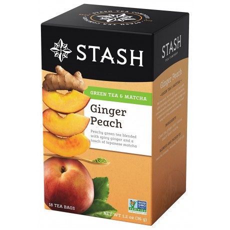 Stash Tea Ginger Peach Green Tea (6x18 Bag)