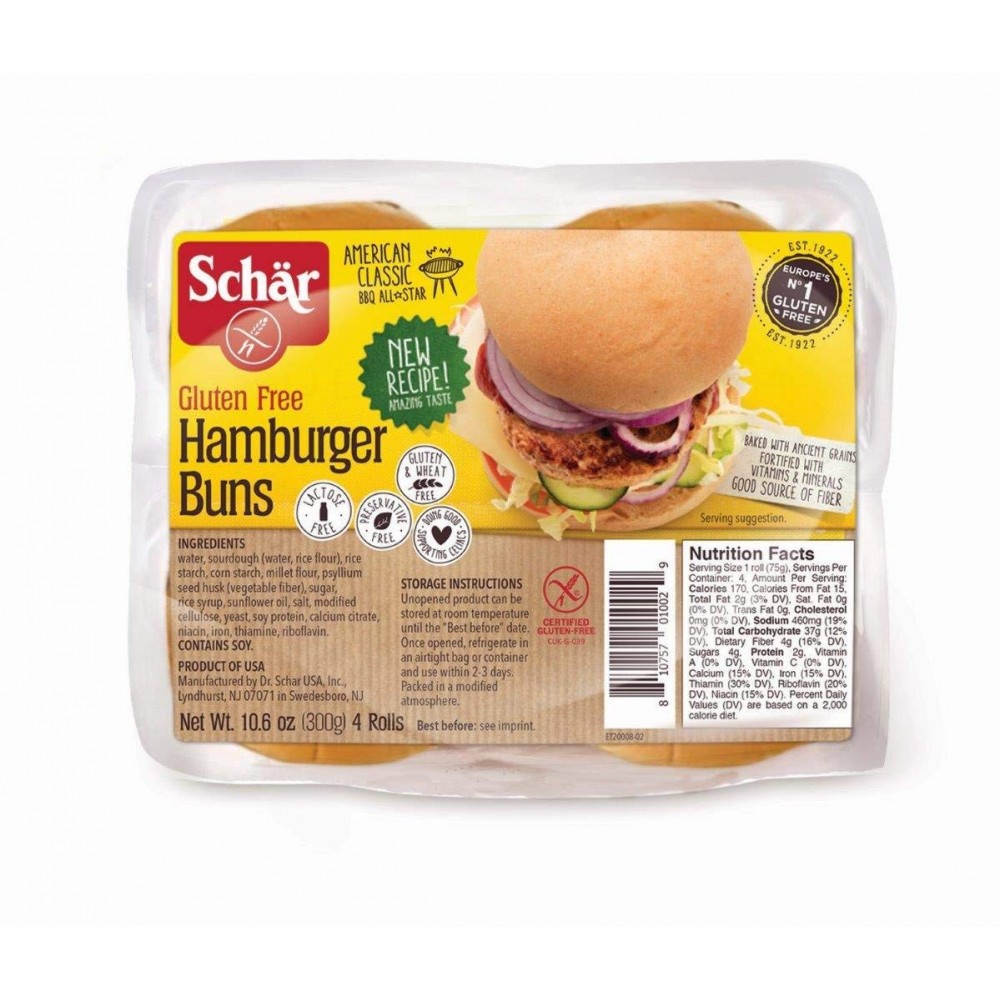 Schar Hamburger Buns (6X10.6 OZ)Schar Hamburger Buns (6X10.6 OZ)