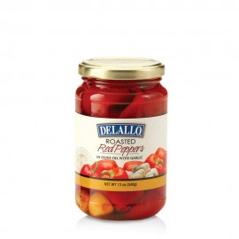 De Lallo Roasted Red Peppers With Garlic (12x12Oz)