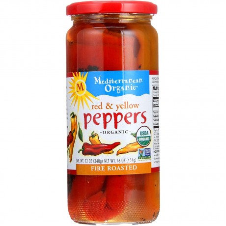 Mediterranean Organics Red Yellow Roasted Peppers (12x16 Oz)