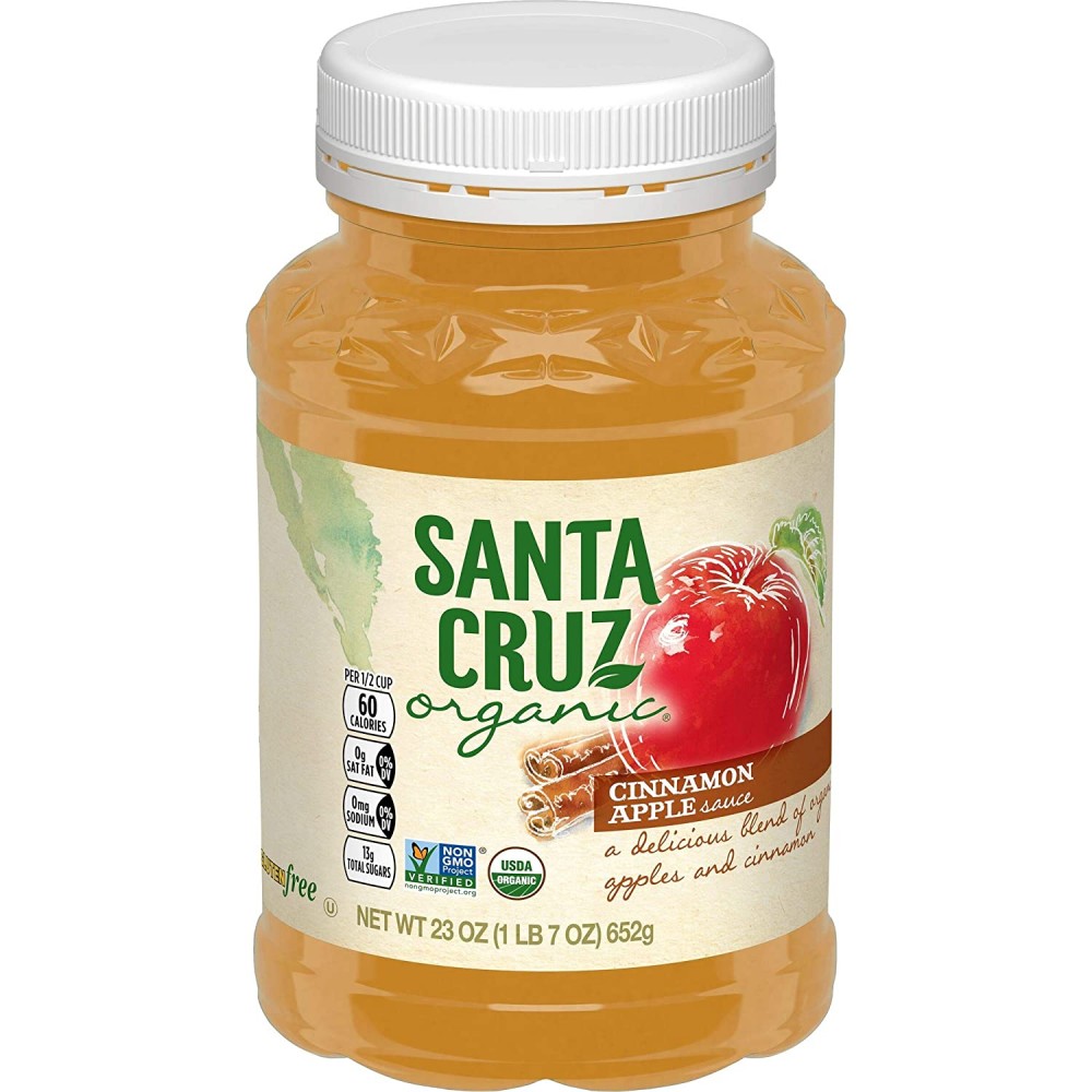 Santa Cruz Organic Cinnamon Applesauce (12x23 Oz)