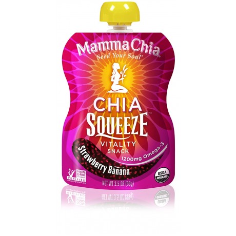 Mamma Chia Organic Chia Squeeze Strawberry Banana (16x3.5 OZ)